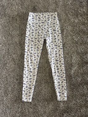 Glyder xs White Leggings with Blue Floral Print